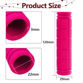 pangdapengpeng Pack of 2 Bicycle Grips, Handlebar Grips Bicycle 22 mm, Rubber Ergonomic Grips for Bicycles for Mountain Bike, Scooter (Pink)