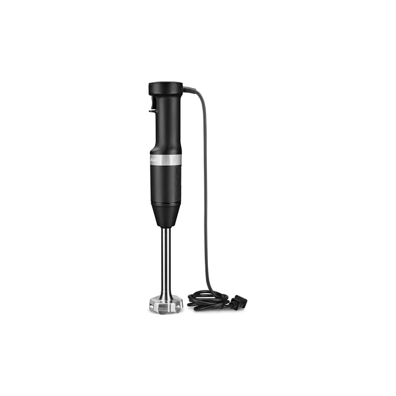 KitchenAid Variable Speed Corded Hand Blender with Accessories, Black Matte,