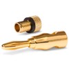 NAUC Banana Plug Banana Plug 24K Gold-Plated Screwable 4 Pieces