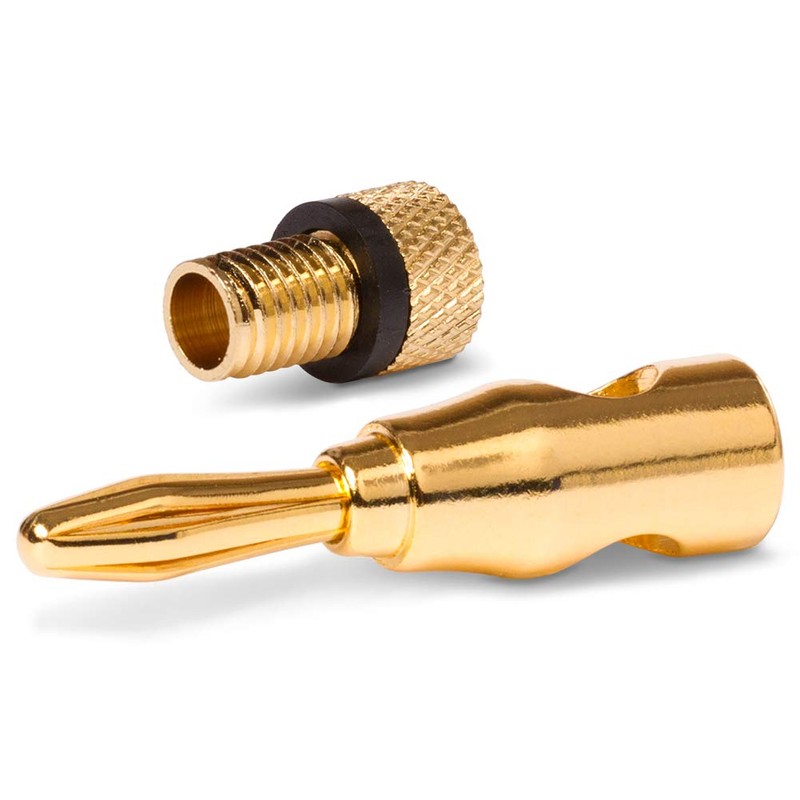NAUC Banana Plug Banana Plug 24K Gold-Plated Screwable 4 Pieces