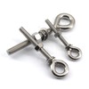 8Pcs M8 Stainless Steel Eye Bolt with Nut and Washers
