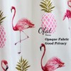 Ofat Home Pink Flamingo Shower Curtain Sets with Hooks, Cute