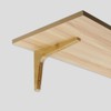Antrader 2PCS Wooden Shelf Brackets,Solid Wall Mount Wood Shelf Bracket,Wood