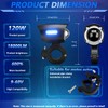 Motorcycle Driving Lights 120W Auxiliary Hi Lo 5-Mode Foglights Spotlights
