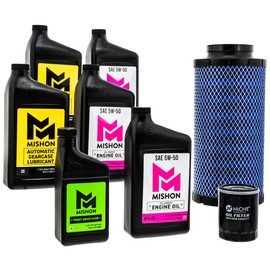 MISHON Full Service Engine Oil Change Kit 5W-50 for Polaris RZR XP 4 Turbo S (2016-2018)
