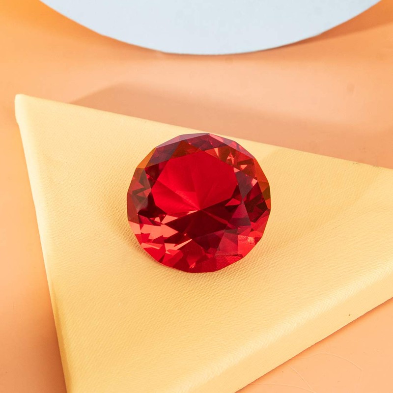 LONGWIN 50mm (2") Crystal Faceted Diamond Paperweight Wedding Favor Home