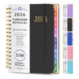 Agenda 2026 Planeador Diario Español Con Etiquetas Engomadas