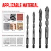 Upgraded Serrated Masonry Drill Bit, Concrete Drill Bit Set, Four