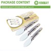 HINMAY Small Serving Tongs with Silicone Tips 7-Inch Mini Tongs,
