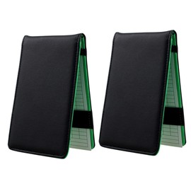 BESPORTBLE 2pcs Professional Portable Golf Scorebook Pu Leather Score Keeping Book for Accurate Score Recording Compact Design -Open Feature Golf for Enthusiasts