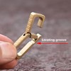 KUNSON Creative Design Mini Brass Locating Groove Keychain, Beautiful Simple