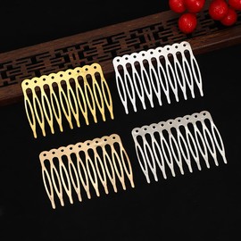 FSSTUD Pack of 20 10 Teeth Hair Clips Combs Metal Hair Side Combs Wedding Veil Hair Comb Pins DIY Hair Accessories for Women Girls
