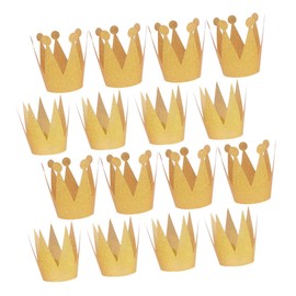 KICHOUSE 18Pcs Glitter Party Crowns for Adorable Birthday Hats Costume Props for Memorable Celebrations Eye Catching Headdress for Boys