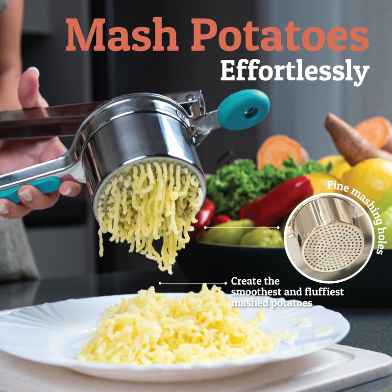 PriorityChef Large 15oz Potato Ricer, Heavy Duty Stainless Steel Potato