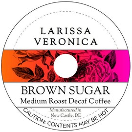 Brown Sugar Medium Roast Decaf Coffee (Single Serve K-Cup Pods) (Gourmet, Naturally Flavored, Whole Coffee Beans) (12 pods, ZIN: 571529) - 2 Pack