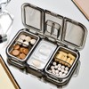 2 in 1 Portable Pill Organizer Pill Cutter Dustproof and