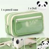 MEZHEN Panda Pencil Case Large Pencil Case Multilayer Pencil Case