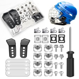 Windspeed 31P Football Helmet Repair Kit, Boxed Hockey Helmet Repair Kit Replacement Parts with 16 Screws Nuts/ 4 R Clips/ 4 Gaskets/ 4 Chin Strap Adapter/ 2 J Clips/Screwdriver