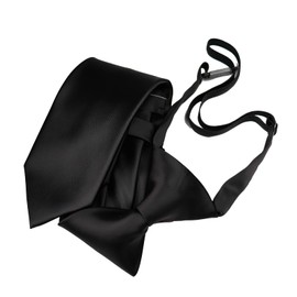 Michi Kolondon MKZP-Jr Children's One-Touch Necktie, Non-Tie, Black, Formal Dress, Buddhist Services, Funeral, Funeral Necktie, Brand, Black, Black