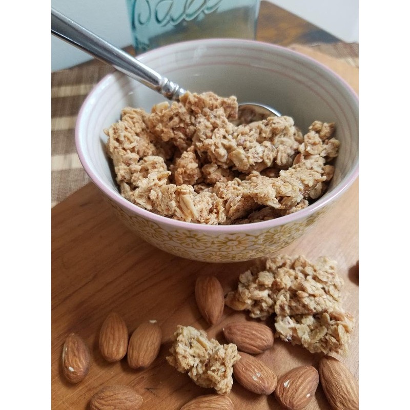 Reduced Sugar Almond Butter Chunk Granola