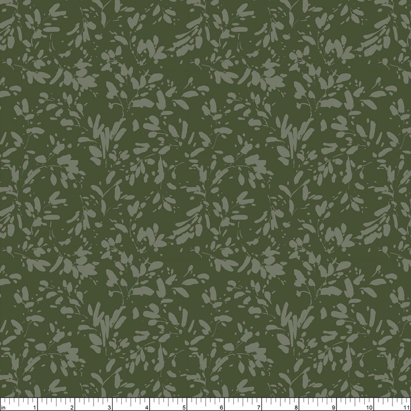 Wilmington Prints Green Fields Forest Tonal Leaves