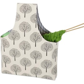 Teamoy Knitting Tote Bag, Travel Project Wrist Bag for knitting Needles(up to 11 Inches), Yarn and Crochet Supplies, Multipurpose, Perfect Size for Knitting on The Go (Small, Tree)