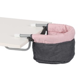 Bayer Chic 2000 735-81 Table Seat 60 cm Doll's High Chair Melange Anthracite Pink
