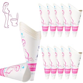 YITONE Embudo para Orinar Mujer, Baño Portatil, Embudo Portátil Para Orinar Femenino, Orinal Femenino, Papel de Pie, Embudo Urinario Para Acampar, Senderismo, Embarazadas (Rosa)