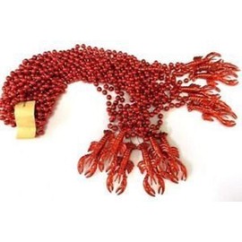 24 Pcs Crawfish Mardi Gras Beads Lobster Beads Parade Holiday Party Supplies Decorations Crawfish Easter boil 12 necklaces 12 crawfish pendants
