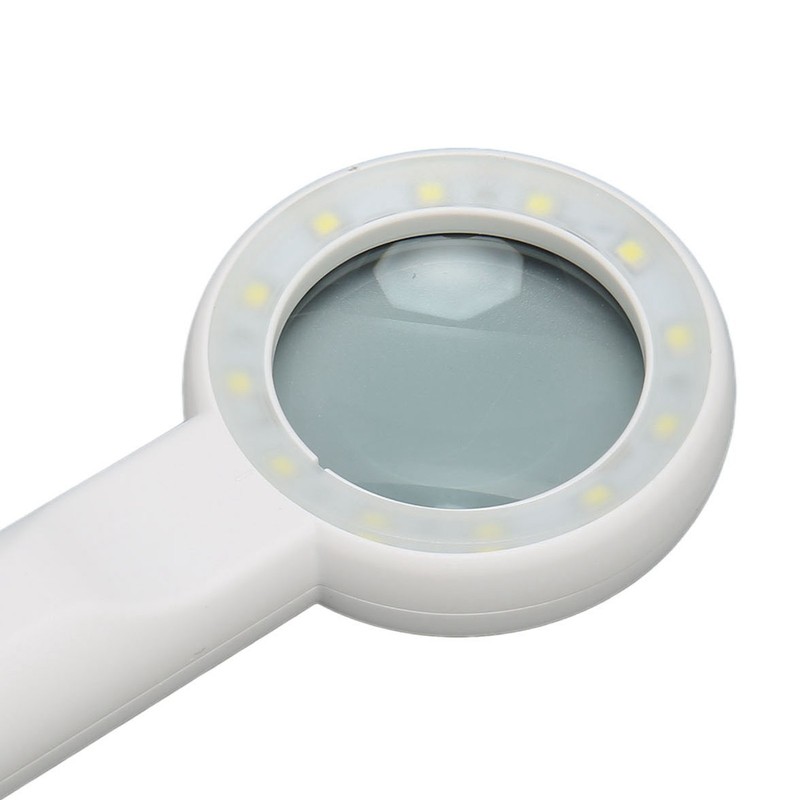 Handheld Magnifying Glass 5x Rechargeable Touch Control LED Light Handheld