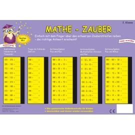 TimeTEX - Magic Board "Mathematics" - Number Space up to 1000 | Calculation Board with Self-Control for Playful Learning of Addition, Subtraction and Multiplication | Contents: Number Space up to 1000
