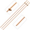 Gisafai 3 Pcs Grounding Rod 4 ft Portable Electrical Copper