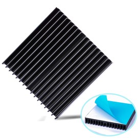 Heat Sink with Thermal Conductive Double Sided Tape for Thermal Runaway Protection L60mm X W60mm X H10mm Black Cooling Fin Aluminum Heat Dissipation Plate Fire TV DIY Kit IC Chip MOSFET Circuit Board