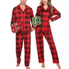 SWOMOG Matching Couple Christmas Pajamas Set Long Sleeve Festival Party