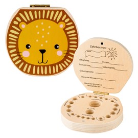 hej kiddo Tooth Box Milk Teeth | Tooth Box for Milk Teeth | Milk Tooth Box Boys & Girls for First Teeth | Tooth Fairy Gifts Boys | Milk Tooth Box (Lion)