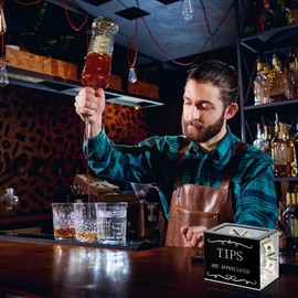 Ysglory Acrylic Tips Jar Box Plastic Tip Bucket Raffle Cash Box Donation Ballot Box with Slot Suggestion Collect Box Money Storage Container for Fundraising for Restaurants Bars Musicians (6 x 4 x 5 Inch)