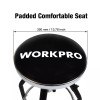 WORKPRO Bar Stools 360 Degree Swivel Black Chair Heavy Duty