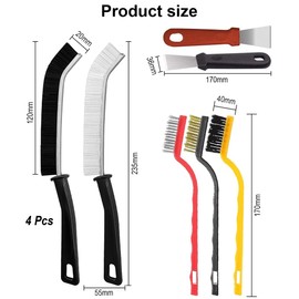 Aililong Cleaning Brush, 13-Piece Set with Hard Bristle Corners Cleaning Brush for Effective Brush Cleaning of Grouts, Tiles, Kitchen and Bathroom