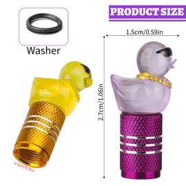 Funny Valve Stem Caps，Little Buddy Valve Cap，Glow in The Dark Tire Valve Caps，Luminous Tire Valve Stem，Fluorescent tire Valve caps（Bright Black）