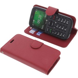foto-kontor Cover compatible with Doro 1370 book-style red case