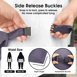 BOHARES Service Apron With 5 Pockets And Adjustable Belt Is Suitable For Waiters, Hairdressers And Cleaners