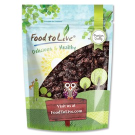 Food to Live Sun-Dried Dark Sweet Cherries, 2 Pounds – Unsweetened Whole Raw Pitted Fruits, Unsulfured, No Added Oil, Sugar or Preservatives. Soft & Tasty. Great for Desserts, Salads and as a Snack.