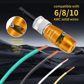 7 Piece,Wire Stripper for Drill, AWG 14-12-8 Specification,7 in 1 wire stripper