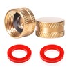 Litorange 2 Pcs Lead-free Brass Compression Blanking Nut, 1/2-inch BSP