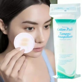 Sangpum Sangse Seolmyung Chamjo 일회용 메이크업 리무버 패드 부드러운 통기성 라운드 에지 데일리 페이스 클리닝 코튼 스킨 케어 페이셜 Disposable Makeup Remover Pads Soft Breathable Round Edge Daily Face Cleaning Cotton Skin Care Facial [200pcs-2 pack]