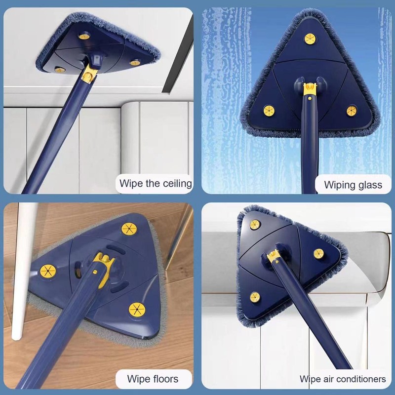 JHLAYKG JHLAYKG 360 Degree Rotatable Adjustable Cleaning Mop,52.1'' Telescopic Triangular