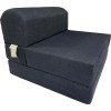 Danfuton Twin Flip Chair Folding Foam Beds, Portable Sofa Bed, Couch 6x32x70, Denim