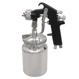 Beduan HVLP Spary Gun 1.8mm Nozzle, Siphon feed Pneumatic Air Sprayer Gun 34oz 1000cc for Low Viscosity Paints Lacquer Enamel Stain Urethane with Air Flow (Black Handle)