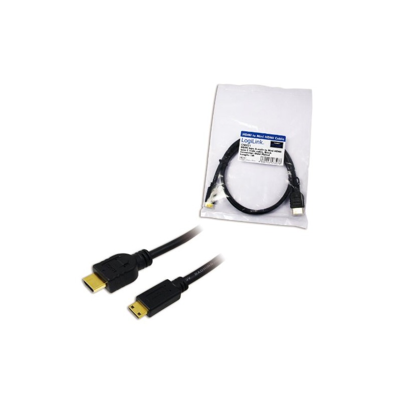 Logilink 1m HDMI to Mini HDMI Cable - Black