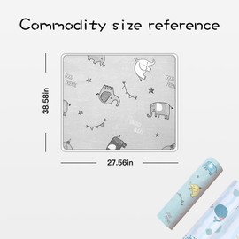 Breastfeeding Cover, Breast Feeding Cover for Mum, Nursing Cover with Two Layers of Fabric, Nursing Covers for Breastfeeding Protection,Breastfeeding Cover Up for Stroller (Blue Elephant Pattern)